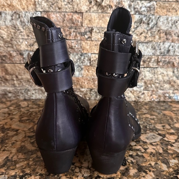 Free People Black Ankle Boots with Silver Studs - Picture 4 of 7